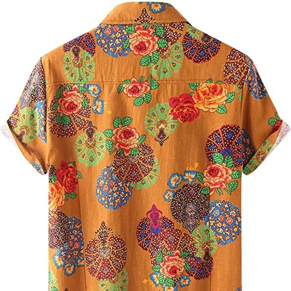 Men's Fashionable Hawaiian Style Shirt - Picture 2 of 5